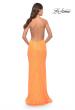 Picture of: High Neck Long Sequin Gown with Open Back in Orange, Style: 30635, Detail Picture 9