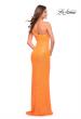 Picture of: Bright Simple One Shoulder Long Sequin Evening Gown in Orange, Style: 30618, Detail Picture 13