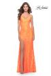Picture of: Gorgeous Neon Lace Stretch Gown in Orange, Style: 31513, Detail Picture 1