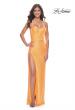 Picture of: Bustier Sequin Neon Prom Dress with Lace Up Back in Orange, Style: 31965, Detail Picture 7