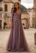 Picture of: A-line Tulle Mother of the Bride Dress with Gorgeous Beaded Lace in Orchid, Style: 32538, Main Picture
