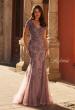 Picture of: Trumpet Mother of the Bride Dress with Beaded Lace Applique in Orchid, Style: 32940, Main Picture