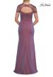 Picture of: Embroidered Lace Sleeve Gown with Keyhole Back in Orchid, Style: 33579, Detail Picture 4