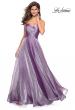 Picture of: Strapless Chiffon Dress with Criss Cross Bodice Detail in Orchid, Style: 27515, Detail Picture 5