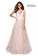 Picture of: Elegant Ball Gown With Floral Printed Skirt and Pockets in Pale Pink, Style: 27325, Main Picture