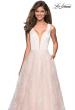 Picture of: Elegant Ball Gown With Floral Printed Skirt and Pockets in Pale Pink, Style: 27325, Detail Picture 1