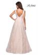 Picture of: Elegant Ball Gown With Floral Printed Skirt and Pockets in Pale Pink, Style: 27325, Detail Picture 2