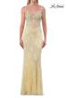Picture of: Lace Fitted Gown with Sheer Bodice and Spaghetti Straps in Pale Yelllow, Style: 33485, Detail Picture 15