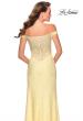 Picture of: Beaded Lace Prom Dress with Off the Shoulder Detail in Pale Yellow, Style: 28301, Main Picture
