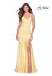Picture of: Prom Dress with Ruching and Sweetheart Neckline in Pale Yellow, Style: 28720, Main Picture