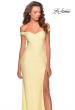 Picture of: Beaded Lace Prom Dress with Off the Shoulder Detail in Pale Yellow, Style: 28301, Detail Picture 8