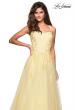 Picture of: Floor Length Tulle Ball Gown with Lace Accents in Pale Yellow, Style: 27441, Detail Picture 9