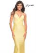 Picture of: Sparkling Pastel Jersey Gown with Open Back in Yellow, Style: 30463, Detail Picture 9