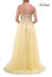 Picture of: Beaded Tulle A-Line Gown with Sheer Corset Bodice in Pale Yellow, Style: 33702, Detail Picture 11
