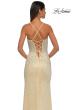 Picture of: Long Prom Dress Embellished with Rhinestones and Open Back in Pale Yellow, Style: 32547, Detail Picture 12