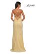 Picture of: Open Back Prom Dress with Rhinestone Detail Neckline in Pale Yellow, Style: 32851, Detail Picture 12