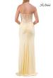 Picture of: Strapless Rhinestone Corset Gown with High Slit in Pale Yellow, Style: 33526, Detail Picture 12