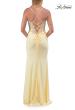 Picture of: Lace Corset Gown with High Slit and Lace-Up Back in Pale Yellow, Style: 33505, Detail Picture 16