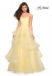 Picture of: Floor Length Strapless Tulle Ball Gown in Pale Yellow, Style: 27249, Detail Picture 2