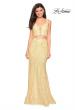 Picture of: Two Piece Lace Prom Dress with Rhinestones in Pale Yellow, Style: 27302, Detail Picture 2