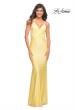 Picture of: Sparkling Pastel Jersey Gown with Open Back in Yellow, Style: 30463, Detail Picture 3