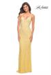 Picture of: Lace Prom Dress with Illusion Embellished Sides in Pale Yellow, Style: 30474, Detail Picture 3