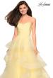 Picture of: Floor Length Strapless Tulle Ball Gown in Pale Yellow, Style: 27249, Detail Picture 4