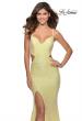 Picture of: Lace Stretch Sequin Dress with Side Cut Outs in Pale Yellow, Style: 28983, Detail Picture 4