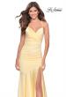 Picture of: Prom Dress with Ruching and Sweetheart Neckline in Pale Yellow, Style: 28720, Detail Picture 5