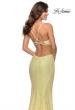 Picture of: Lace Stretch Sequin Dress with Side Cut Outs in Pale Yellow, Style: 28983, Detail Picture 5
