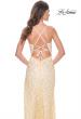 Picture of: Beautiful Prom Dress with Rhinestone and Flower Detail in Pale Yellow, Style: 31993, Detail Picture 5