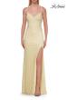 Picture of: Lace Prom Dress with Scalloped Neckline and Open Back in Pale Yellow, Style: 33647, Detail Picture 5