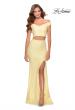 Picture of: Two Piece Off the Shoulder Sequin Lace Prom Dress in Pale Yellow, Style: 28565, Detail Picture 6