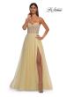 Picture of: Cute A-line Prom Dress with Pearl and Rhinestone Tulle in Pale Yellow, Style: 32644, Detail Picture 6