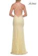 Picture of: Lace Prom Dress with Scalloped Neckline and Open Back in Pale Yellow, Style: 33647, Detail Picture 6