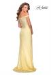 Picture of: Beaded Lace Prom Dress with Off the Shoulder Detail in Pale Yellow, Style: 28301, Detail Picture 7