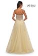 Picture of: Tulle A-line Prom Dress with Rhinestone Detail on Corset Top in Pale Yellow, Style: 32675, Detail Picture 7