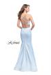 Picture of: Satin Mermaid Prom Dress with Beading and Open Back in Pale Blue, Style: 25711, Detail Picture 3