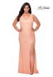 Picture of: Printed Sequin Plus Size Dress for Curves with V-Neck in Peach, Style: 29001, Detail Picture 1