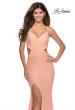 Picture of: Lace Stretch Sequin Dress with Side Cut Outs in Peach, Style: 28983, Main Picture