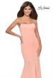 Picture of: Long Jersey Prom Dress with Beaded Strappy Back in Peach, Style: 28526, Detail Picture 2