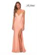 Picture of: Sequin Lace Prom Dress with Plunging Neckline in Peach, Style: 28359, Detail Picture 3