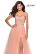 Picture of: Tulle A-line Ball Gown with Net Beaded Bodice in Peach, Style: 28559, Detail Picture 6