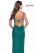 Picture of: Ruched Sequin Dress with Open Tie Back in Peacock, Style: 31583, Detail Picture 4