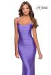 Picture of: Long Ruched Jersey Prom Dress with Thin Straps in Periwinkle, Style: 28398, Main Picture