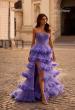 Picture of: Prom Dress with Fabulous Tiered Ruffle Skirt and Strapless Top in Periwinkle , Style 32721, Main Picture