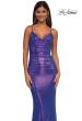 Picture of: Gorgeous Metallic Prom Dress with Ruching and Illusion Back in Periwinkle, Style: 33034, Detail Picture 11