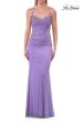 Picture of: Rhinestone Embellished Gown with Open Back in Periwinkle, Style: 33856, Detail Picture 12