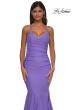 Picture of: Ruched Jersey Mermaid Prom Dress with Rhinestone Neckline in Periwinkle, Style: 32918, Detail Picture 13