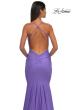 Picture of: Ruched Jersey Mermaid Prom Dress with Rhinestone Neckline in Periwinkle, Style: 32918, Detail Picture 14
